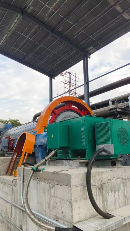 YR630kw10kv高压电机现场拖动球磨机试机