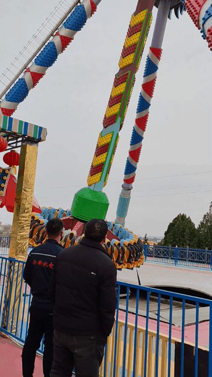 给五龙山游乐园维修大摆锤上的直流电机